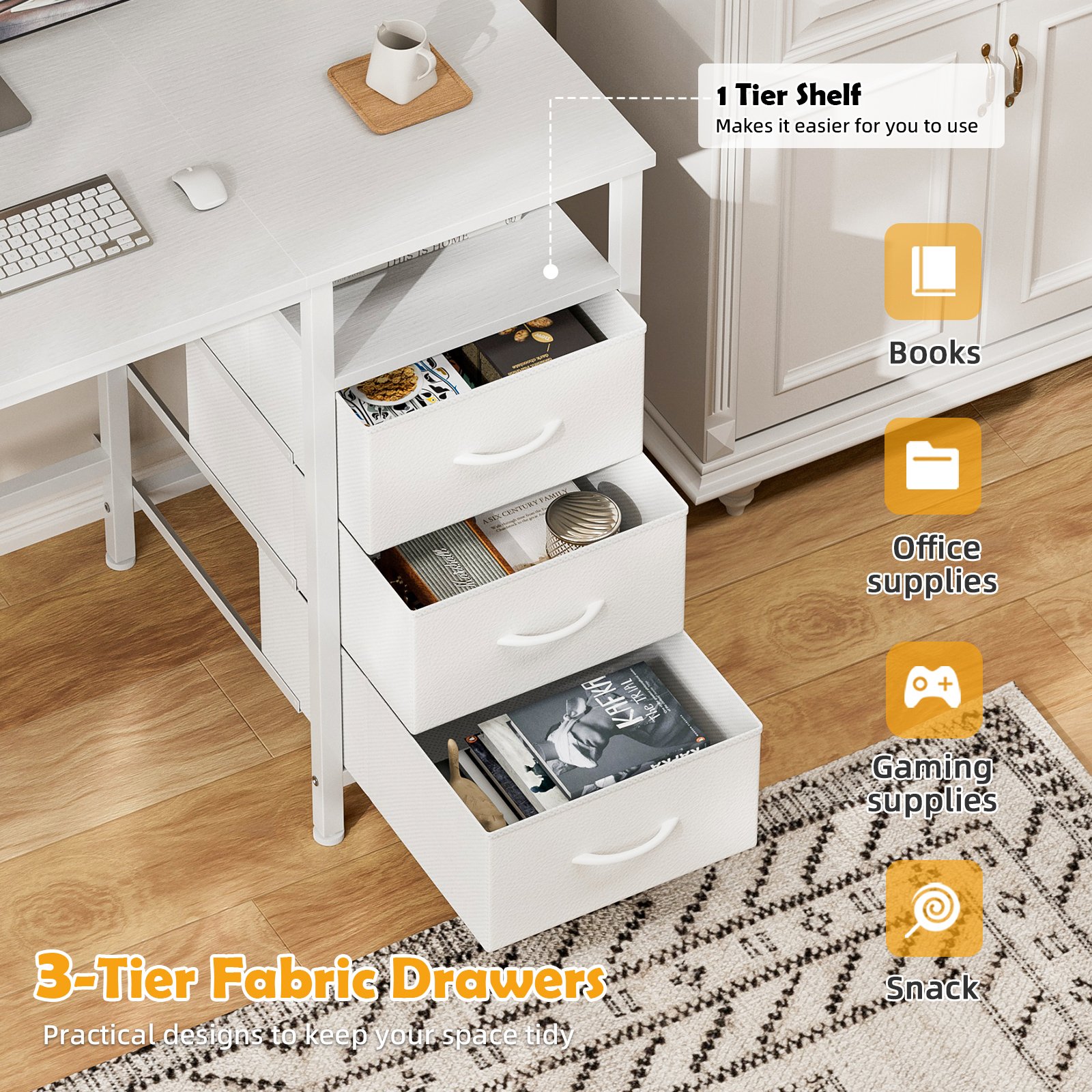 miazya home office computer desk with 3 drawers, modern simple gaming desk with metal frame splice board, ideal work and study 120cm miazya home office computer desk with 3 drawers, modern simple gaming desk with metal frame splice board, ideal work and study 120cm 