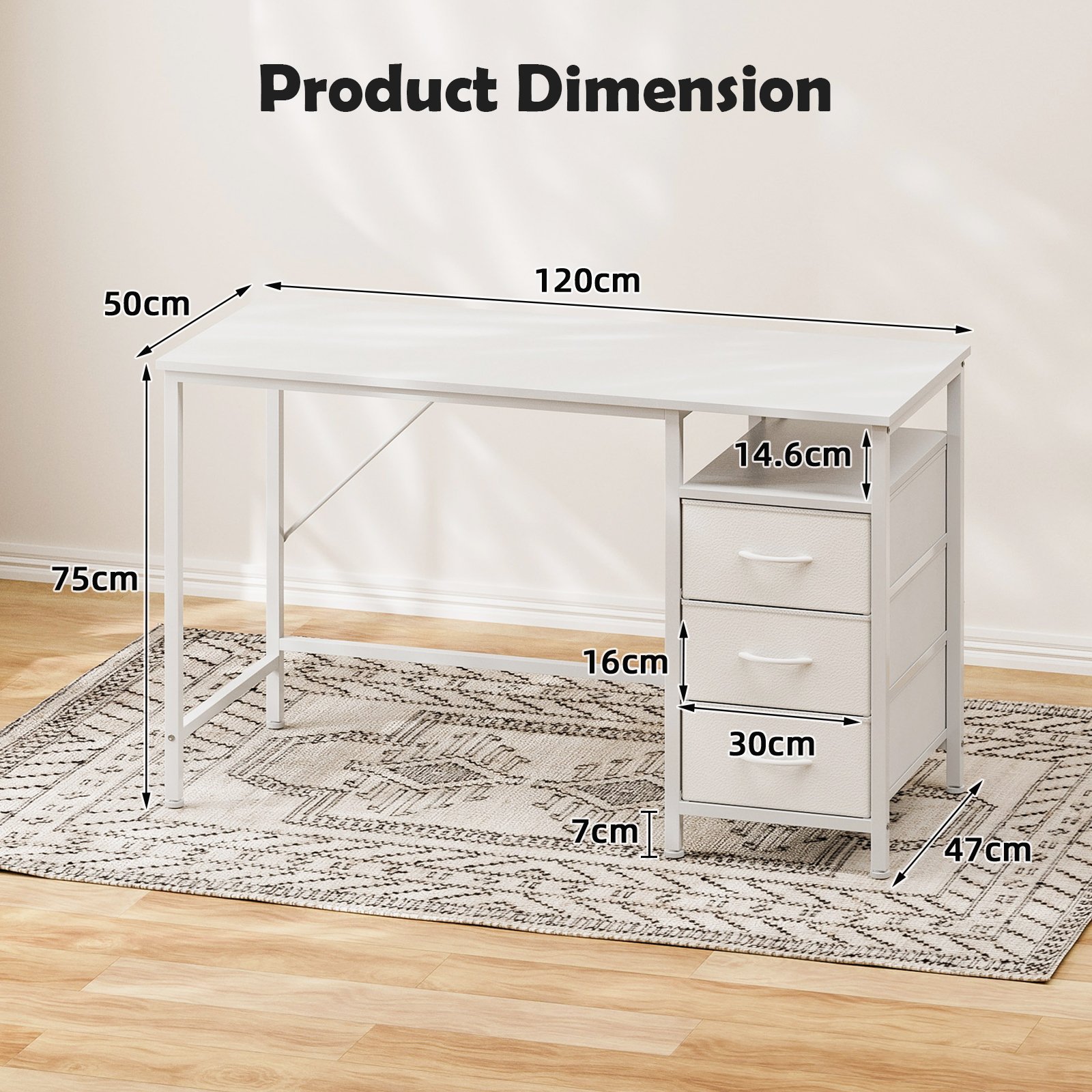 miazya home office computer desk with 3 drawers, modern simple gaming desk with metal frame splice board, ideal work and study 120cm miazya home office computer desk with 3 drawers, modern simple gaming desk with metal frame splice board, ideal work and study 120cm 
