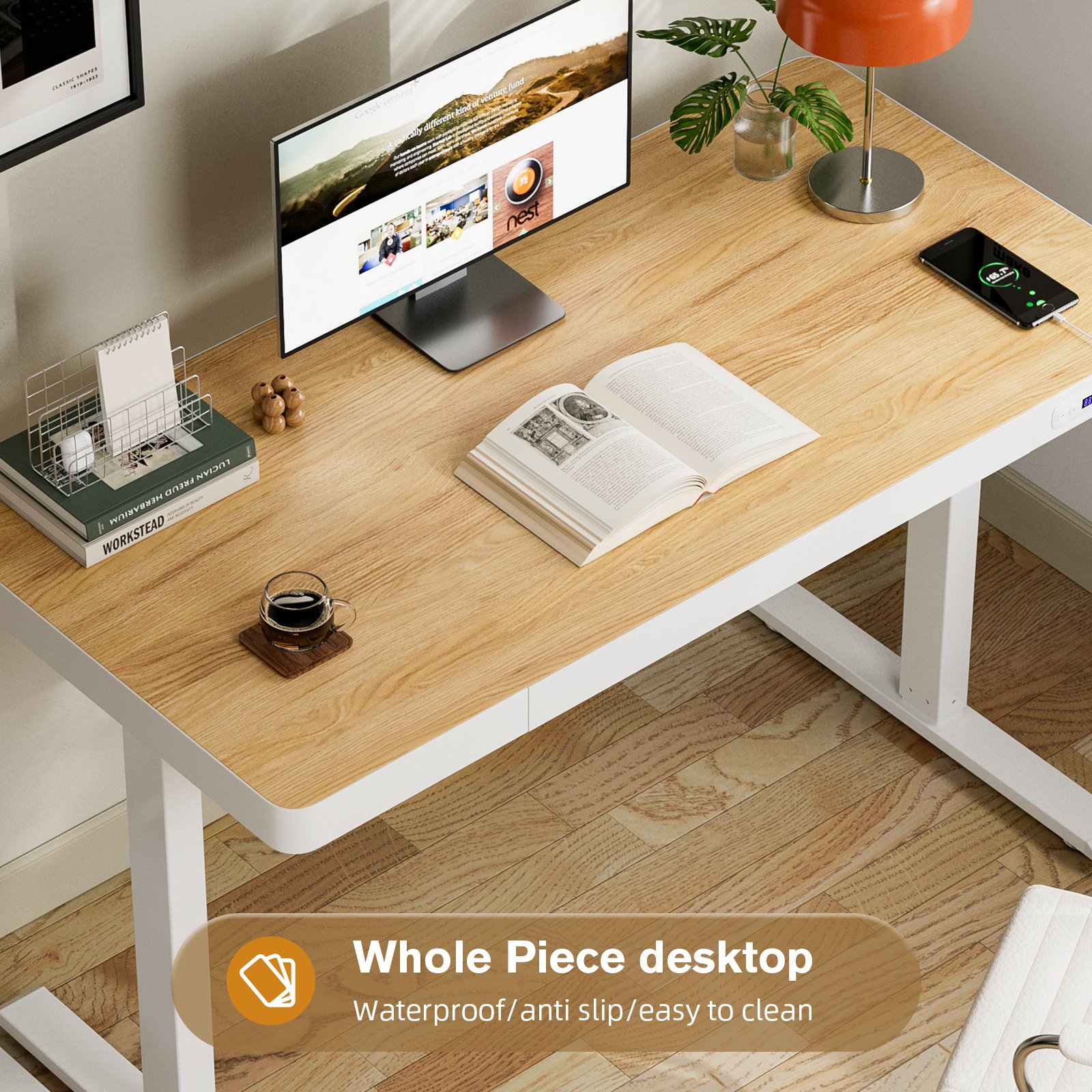 bilysen electric standing desk with drawers & usb ports, height adjustable sit stand desk with power outlets, one piece wooden tabletop bilysen electric standing desk with drawers & usb ports, height adjustable sit stand desk with power outlets, one piece wooden tabletop
