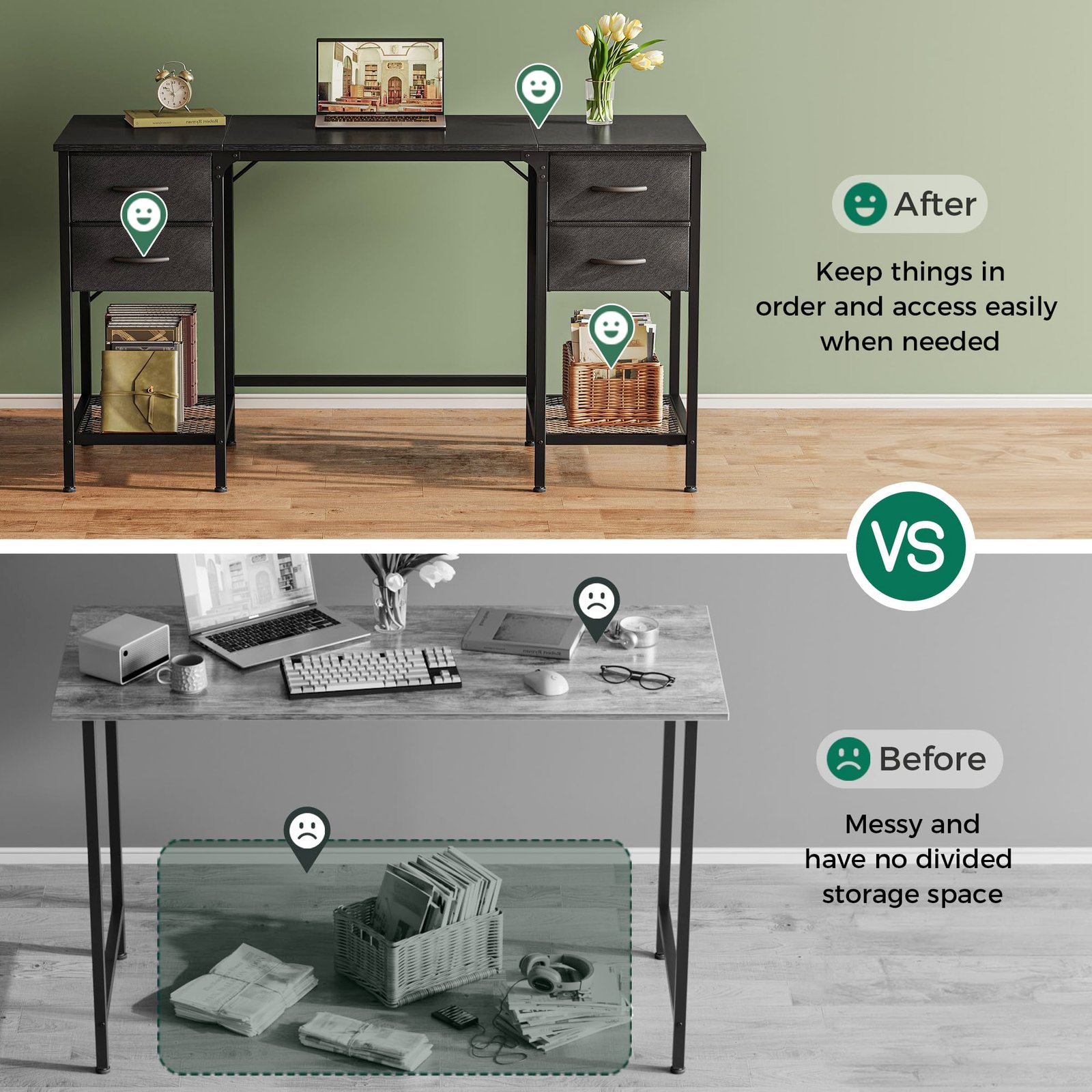 computer desk, office desk with drawers&mesh shelf, gaming desks with ample storag file drawer organization, ideal home office table for home study or work 140cm black computer desk, office desk with drawers&mesh shelf, gaming desks with ample storag file drawer organization, ideal home office table for home study or work 140cm black